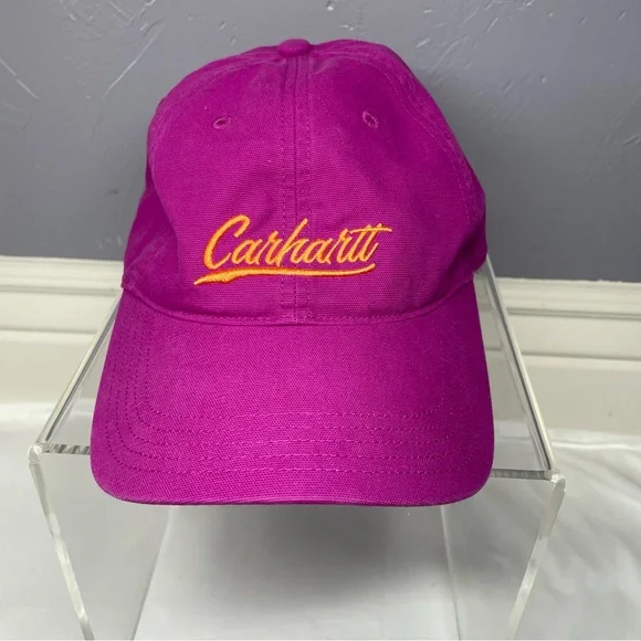 Carhartt Graphic Canvas Script Adjustable Hat Magenta - One Size Fits Most - Picture 2 of 6